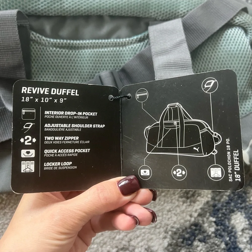 Puma Revive Duffel bag 18” sports trips vacation suitcase luggage handbag gym - Picture 6 of 6